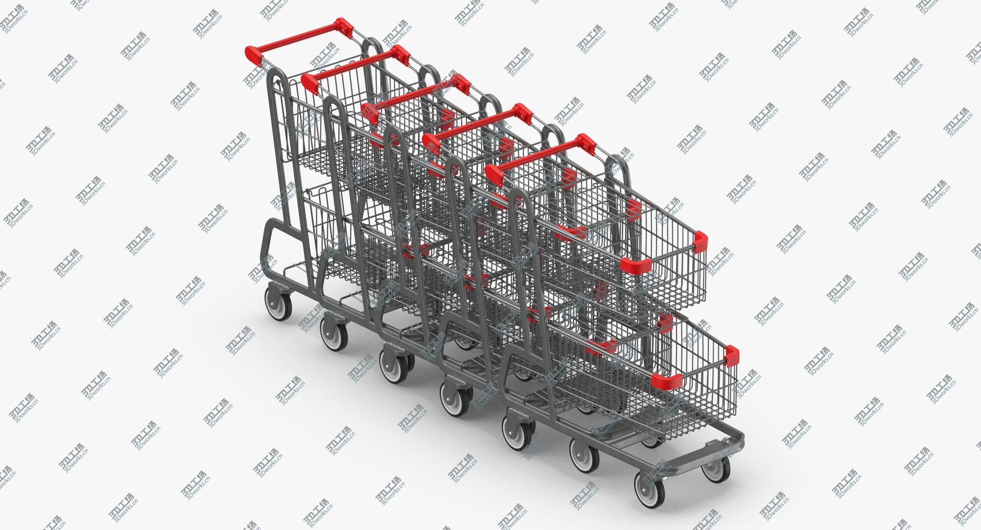 images/goods_img/2021040162/3D Metal Shopping Carts 02 Row of 5 model/1.jpg